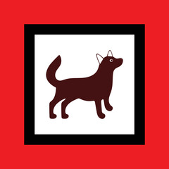 Dog animal  logo template design 