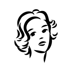 vintage illustration with beautiful fashion girl retro fashion vector