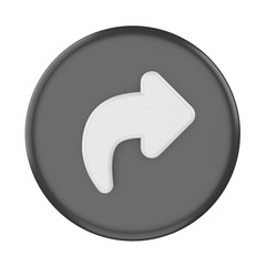 3D share icon. Share button. 3D element.