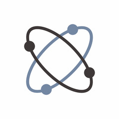 atom icon isolated on white background