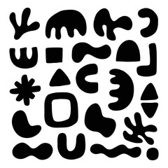 abstract hand drawn organic shapes