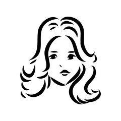 vintage illustration with beautiful fashion girl retro fashion vector