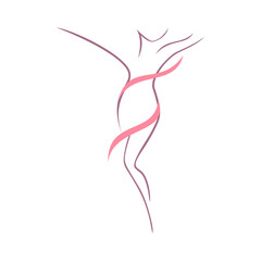 silhouette of a dancing girl