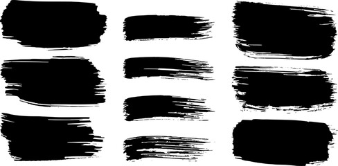 Black brush marks. Hand drawn grunge texture