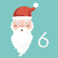 Christmas Advent Calendar 25 hand drawn cards is a December countdown calendar vector illustration, Сhristmas eve creative winter set with numbers