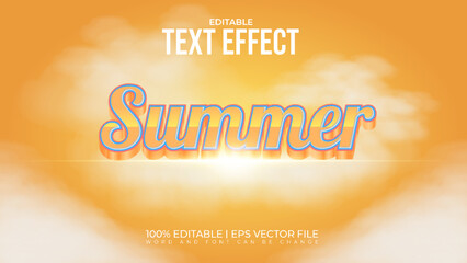 Summer text effect style