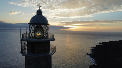 orchilla lighthouse at sunset in El Hierro