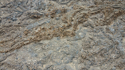 lava texture from drone on the island of el Hierro