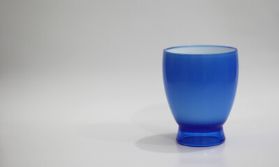 Blue plastic glass utensils