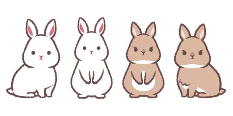 シロウサギとネザーランドドワーフのセット