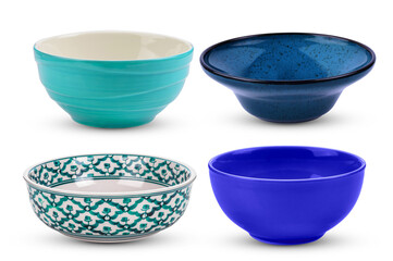 Ceramic bowl on transparent png