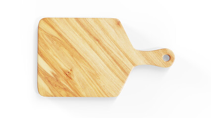 cutting board in the shape of an orange on a white background 3d render