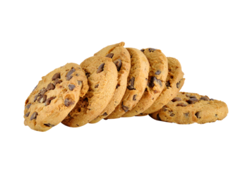 Chocolate chip cookie on transparent png
