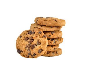 Chocolate chip cookie on transparent png - 528995280