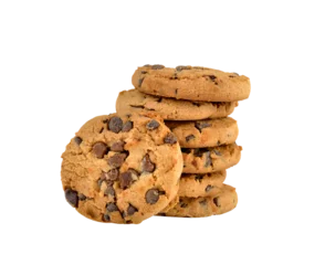 Foto op Aluminium Chocolate chip cookie on transparent png © sommai