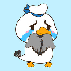 cute little seagull vector illustration