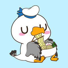 cute little seagull vector illustration