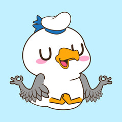 cute little seagull vector illustration