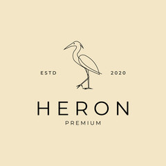Heron logo icon illustration vector design template