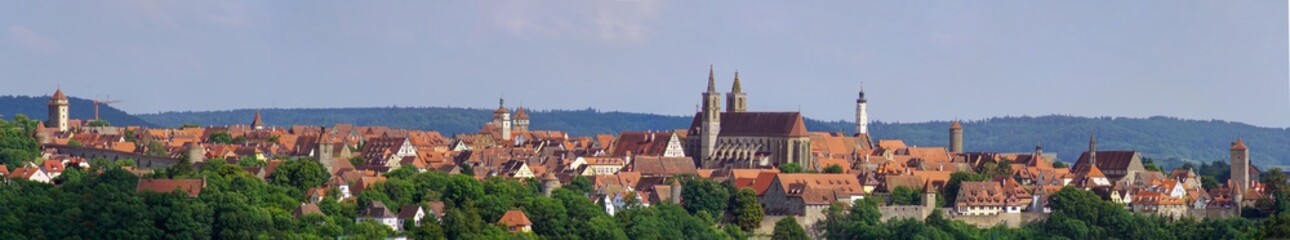 Fototapeta na wymiar Rothenburg ob der Tauber Stadt-Panorama