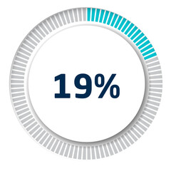 Set of circle percentage diagrams for infographics, 3D design