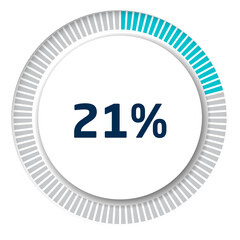 Set of circle percentage diagrams for infographics, 3D design