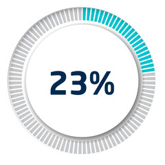 Set of circle percentage diagrams for infographics, 3D design