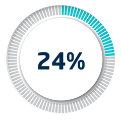 Set of circle percentage diagrams for infographics, 3D design