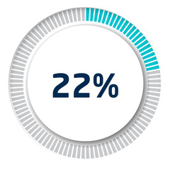 Set of circle percentage diagrams for infographics, 3D design