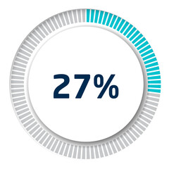 Set of circle percentage diagrams for infographics, 3D design