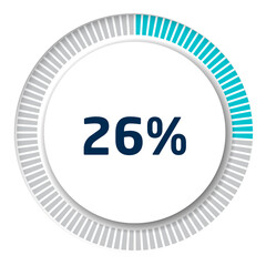 Set of circle percentage diagrams for infographics, 3D design