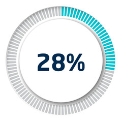 Set of circle percentage diagrams for infographics, 3D design