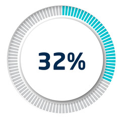 Set of circle percentage diagrams for infographics, 3D design