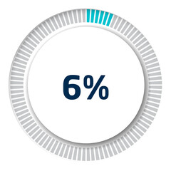 Set of circle percentage diagrams for infographics, 3D design