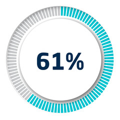 Set of circle percentage diagrams for infographics, 3D design