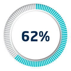 Set of circle percentage diagrams for infographics, 3D design