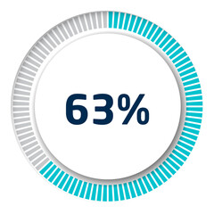 Set of circle percentage diagrams for infographics, 3D design