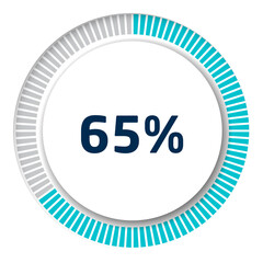 Set of circle percentage diagrams for infographics, 3D design