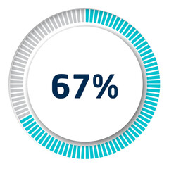 Set of circle percentage diagrams for infographics, 3D design