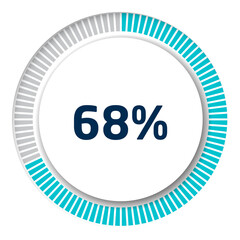 Set of circle percentage diagrams for infographics, 3D design
