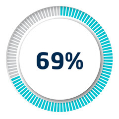 Set of circle percentage diagrams for infographics, 3D design