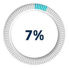 Set of circle percentage diagrams for infographics, 3D design