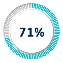 Set of circle percentage diagrams for infographics, 3D design