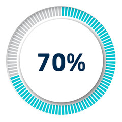Set of circle percentage diagrams for infographics, 3D design