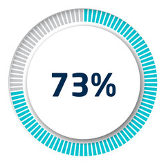 Set of circle percentage diagrams for infographics, 3D design