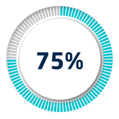 Set of circle percentage diagrams for infographics, 3D design