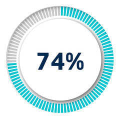 Set of circle percentage diagrams for infographics, 3D design