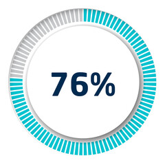 Set of circle percentage diagrams for infographics, 3D design