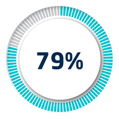 Set of circle percentage diagrams for infographics, 3D design