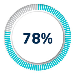 Set of circle percentage diagrams for infographics, 3D design